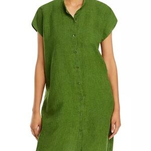 Green Button-Up Dress